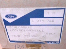 Lukkosylinterisarja  alkuper&auml;isosa  FORD 1074765.  95VB-B22050-HG.  Ford Transit Mk4 Bussi  (VE83),  1994-2000.  Ford Transit Mk4 Van   (VE83),  1994-2000.   Ford Transit Mk4 Tourneo, 1994-2000.
